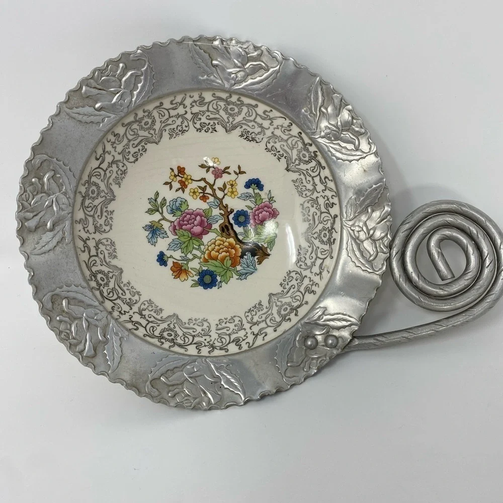Vintage 1950’s Farber & Shlevin Floral Ceramic Bowl/Candy Dish